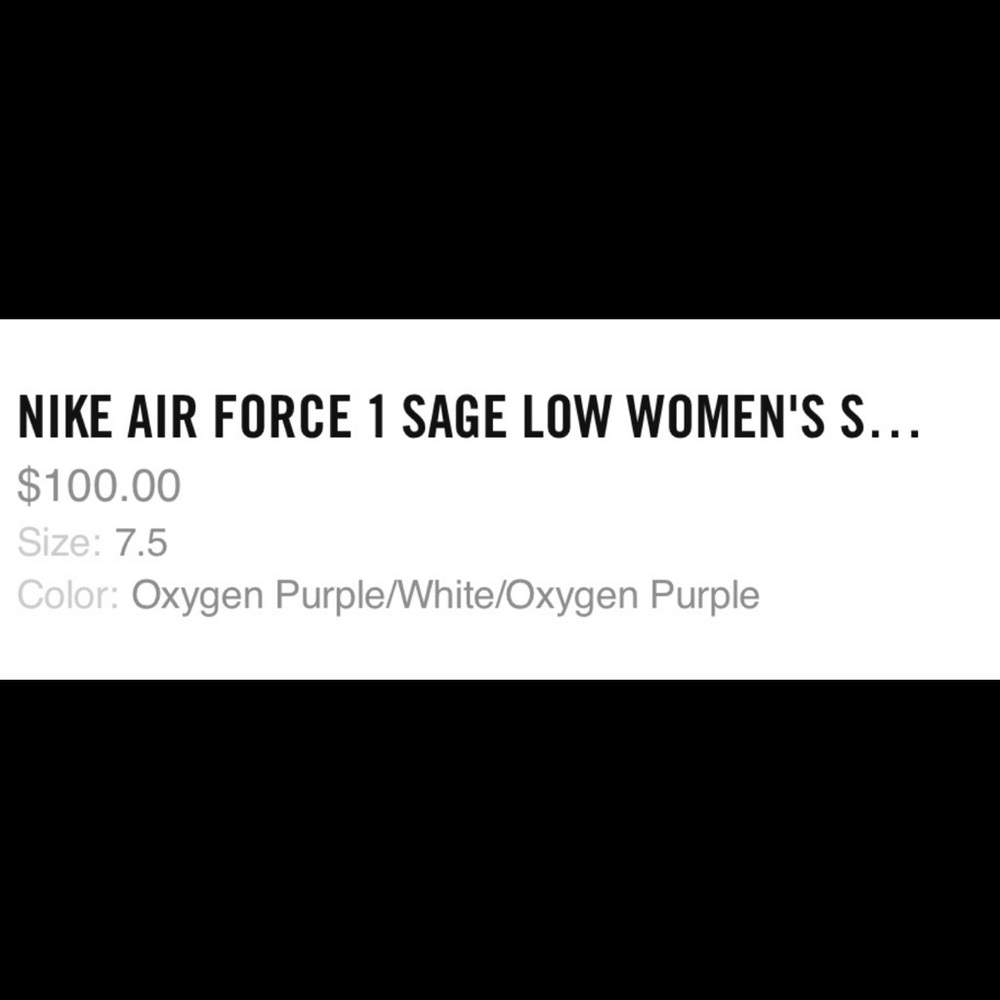 Nike Air Force 1 size 7.5 lavender color